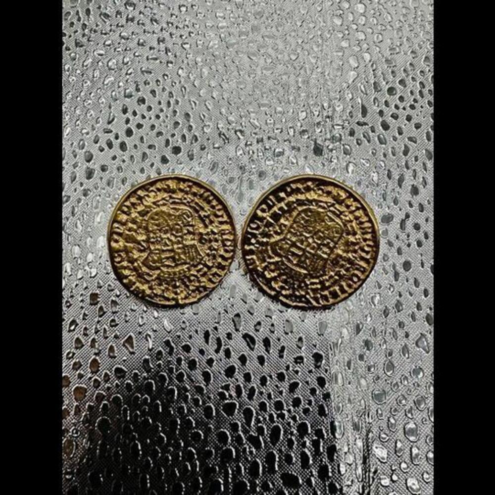 Gold-Tone Coin Clip-On Earrings